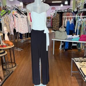 Elegant Black and White Jumpsuit
